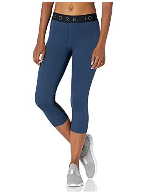 Amazon Brand - Core 10 Women's (XS-3X) Lightweight Compression Mid Rise Training Capri Legging - 21"