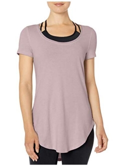 Women's Pima Cotton-Blend Short Sleeve Yoga Tunic