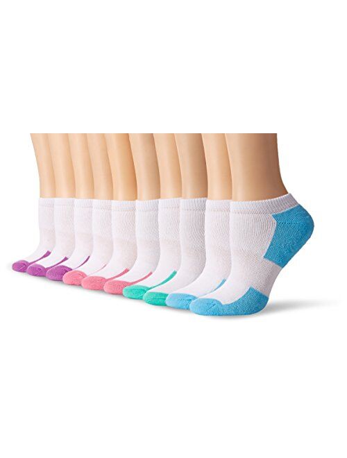 Fruit of the Loom Women's No Show 10 Pack Socks