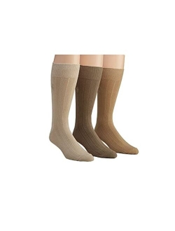 Mens Ribbed Custom Fit Crew Socks