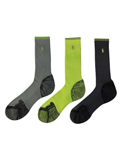 Mens 3 Pack Ribbed Crew Socks