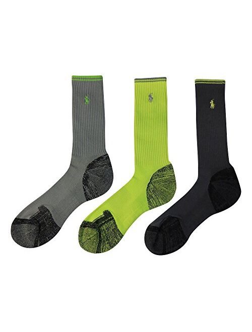 Polo Ralph Lauren Mens 3 Pack Ribbed Crew Socks