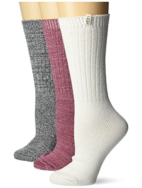 UGG womens Rib Knit Slouchy Crew 3 Pack