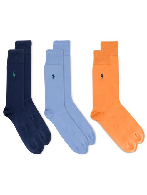 Polo Ralph Lauren Men's 3 Pack Super-Soft Dress Socks