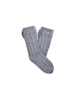 Women's Laila Bow Fleece Lined Sock Slipper