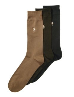 Men's 3 Pack Supersoft Dress Socks Extended Size 13-16