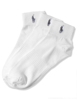 Ralph Lauren Men's Socks, Athletic Quarter 3 Pack