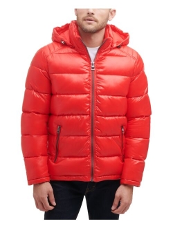 Men's Hooded Solid Water Resistance Puffer Jacket