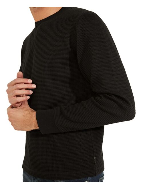 Guess Men's Hudson Waffle-Knit Long-Sleeve T-Shirt