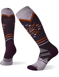 Ski Full Cushion Mountain Snow Pattern OTC Sock - Women's