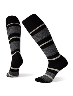 Women's Everyday Striped Cable Merino Wool Knee High Socks