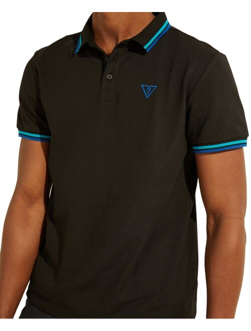 Guess Men's Sports Pique Logo Polo Shirt