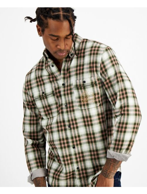 Guess Men's Slim-Fit Collins Plaid Pocket Shirt