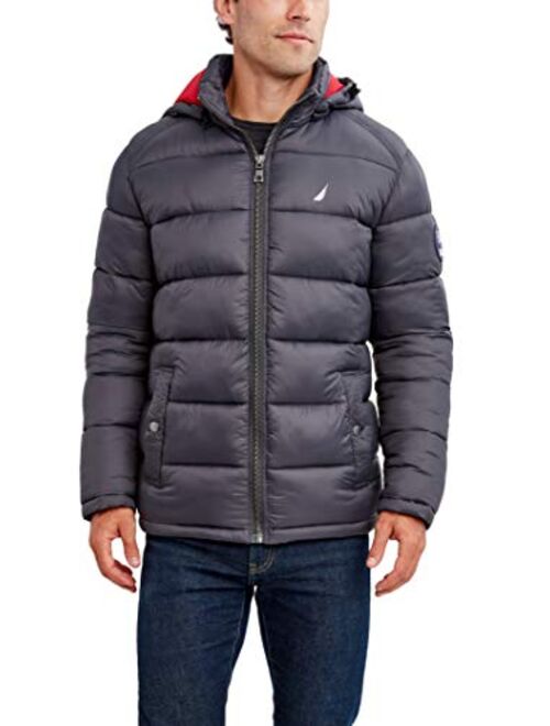 Nautica Men's Water Resistant Nylon Puffer Jacket