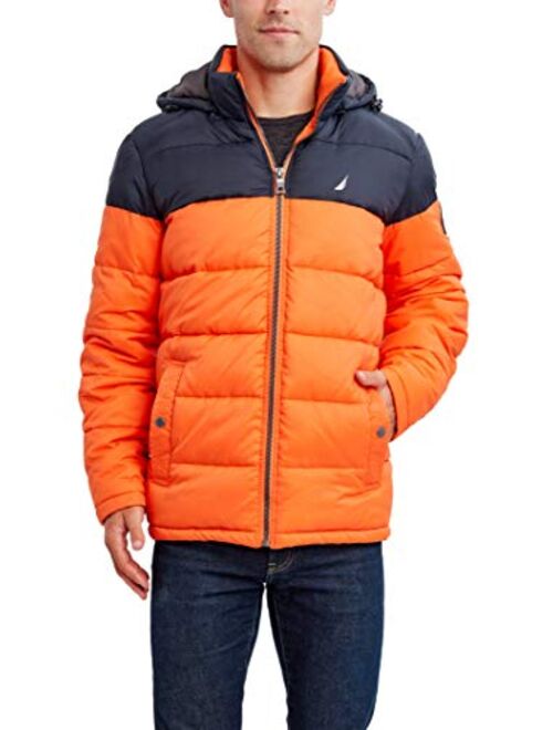 Nautica Men's Water Resistant Nylon Puffer Jacket