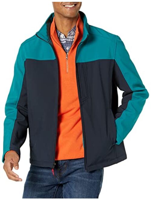 Nautica Men's Color Block Softshell Jacket, Water and Wind Resistant