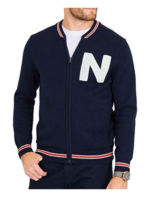 Nautica Mens Logo Baseball Jacket