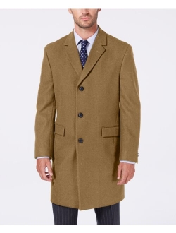 Men's Melton Classic/Regular Fit Batten Overcoat