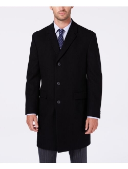 Men's Melton Classic/Regular Fit Batten Overcoat