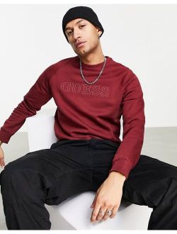 ssweatshirt in burgundy with chest logo