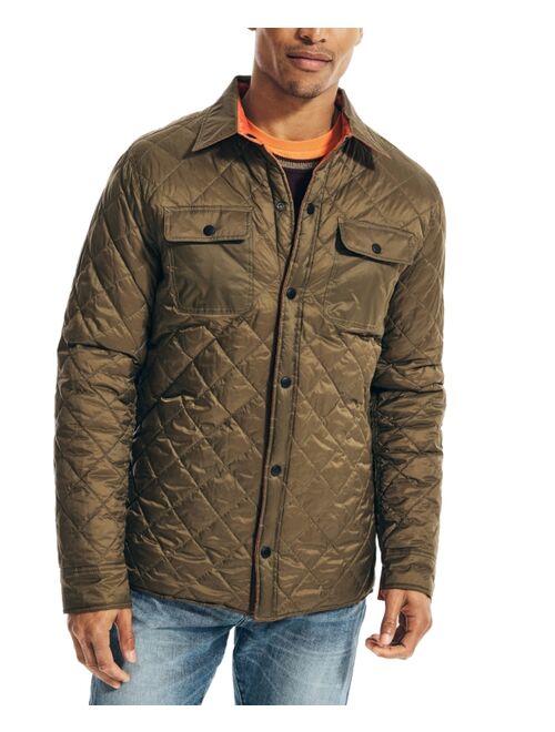 Nautica Men's Tempasphere Reversible Quilted Ripstop Shirt Jacket