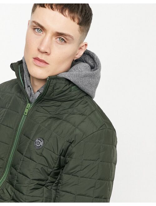 Guess padded jacket with small logo in green