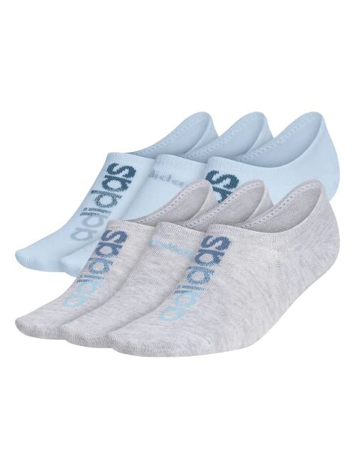 adidas Women's Superlite Linear Super No Show Socks (6-Pair)