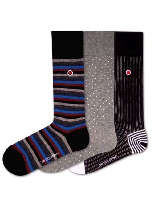 Love Sock Company Men's Luxury Dress Socks Bundle, Pack of 3