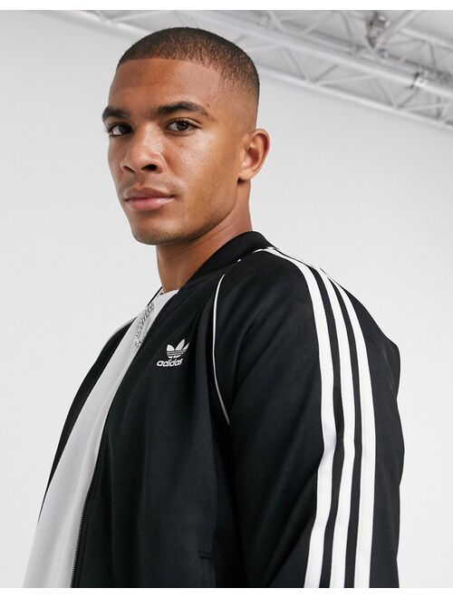 Adidas Originals Superstar track jacket in black