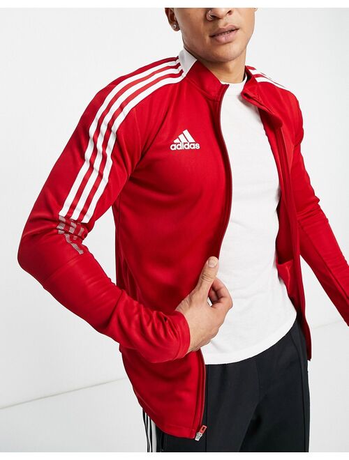 Adidas Soccer Tiro jacket with three stripe in red