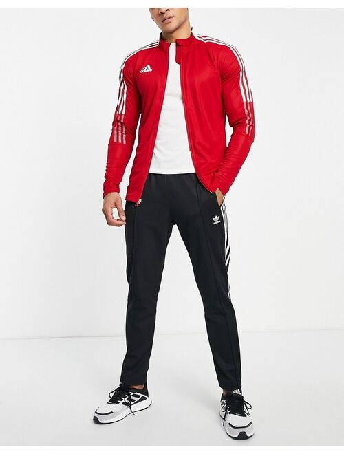 Adidas Soccer Tiro jacket with three stripe in red