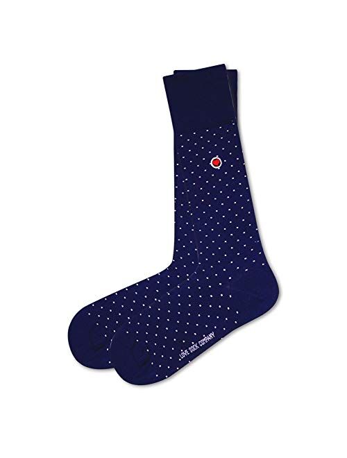 Biz Dots - Navy Blue Men's Polka Dots Dress Socks - Love Sock Company