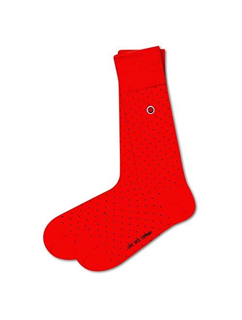 Love Sock Company Biz Dots Valentines Day Box Set - 3 Premium Organic Cotton Men's Socks