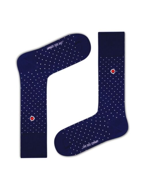 Biz Dots Black Men’s premium luxury black dress square polka dots socks organic cotton Love Sock Company