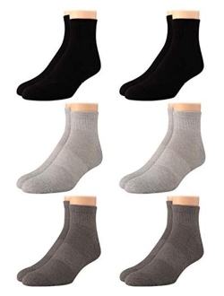 Men's Socks - Cushioned Above Ankle Athletic Mini-Crew Socks (6 Pack)