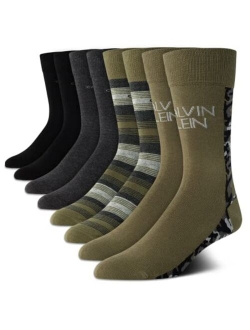 Men's Dress Socks - Lightweight Cotton Blend Crew Socks (8 Pack)