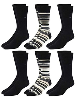 Men's 6 Pack Mixed Pattern Dress Socks