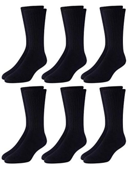 Men's Ribbed Tube Crew Socks (6 Pack)