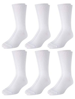 Men's Ribbed Tube Crew Socks (6 Pack)