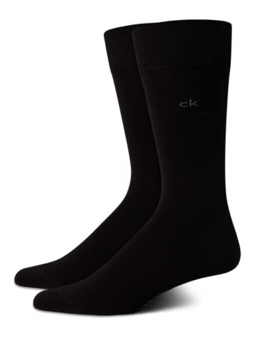 Calvin Klein Men’s Dress Socks – Fine Egyptian Cotton Dress Socks (2 Pair)