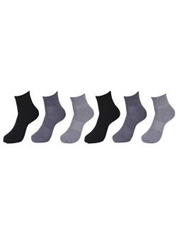 Men's Socks - Cushioned Above Ankle Athletic Mesh Mini-Crew Socks (6 Pack)