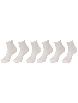 Men's Socks - Cushioned Above Ankle Athletic Mesh Mini-Crew Socks (6 Pack)