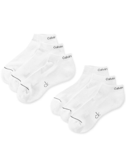 Six-Pack Athletic Stripe Solid Low Cut Socks