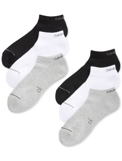 Six-Pack Athletic Stripe Solid Low Cut Socks