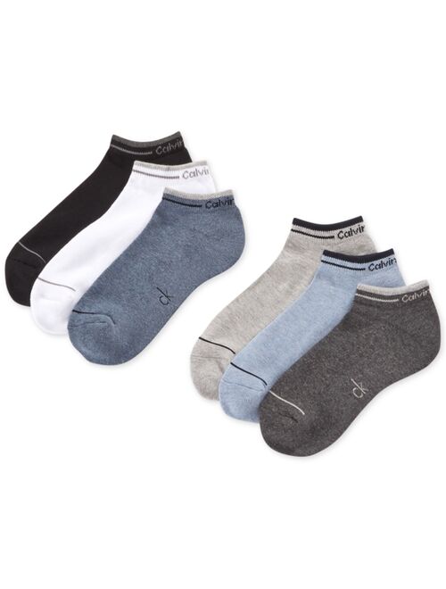 Calvin Klein Six-Pack Back Tab Solid Low Cut Socks