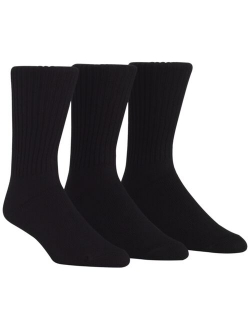 Men's Cotton Rich Casual Rib Crew Socks, 3-Pack