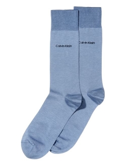 Men's Socks, Giza Cotton Flat Knit Crew Socks