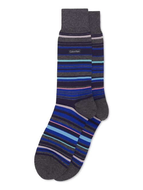 Calvin Klein Men's Striped Crew Socks