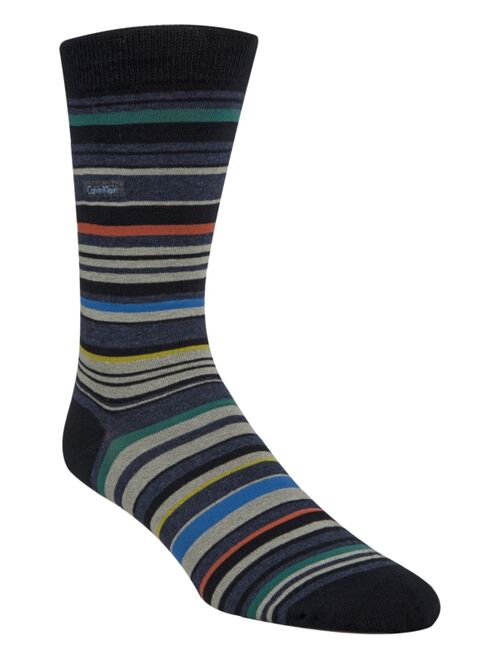 Calvin Klein Men's Striped Crew Socks