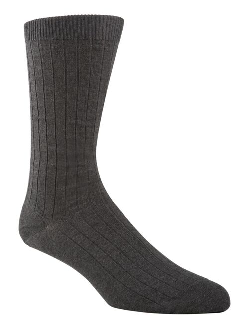 Calvin Klein Men's Ribbed Solid Crew Socks